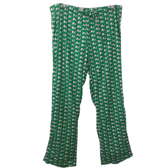 Vineyard Vines Flannel Pajama Pants Christmas Whales Rudolph Womens S Flannel - Picture 1 of 9